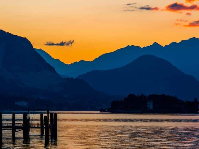 Sonnenuntergang über dem Lago Maggiore