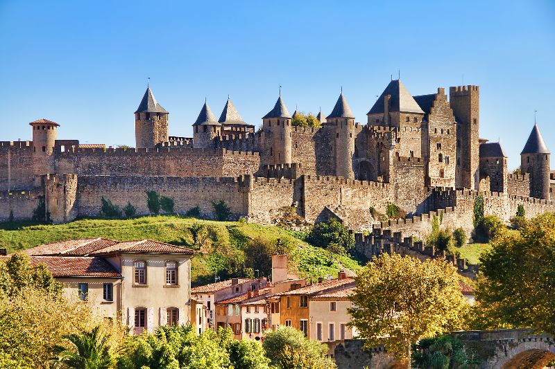 Eine der größten erhaltenen mittelalterlichen Festungen befindet sich in Südfrankreich: Carcassonne.