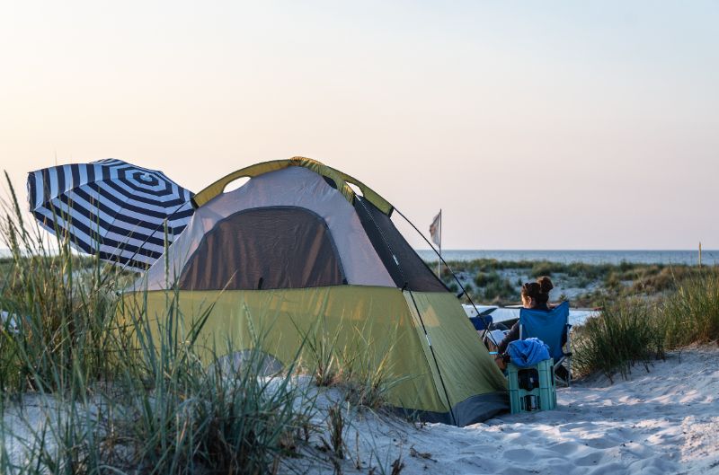 Campingplatz am Meer an der Ostsee