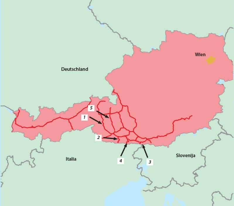 Routes Oostenrijk